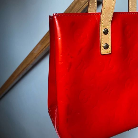 Louis Vuitton Red Monogram Vernis Reade PM Handbag w/Dust Bag & Maintenance Card - Picture 7 of 15